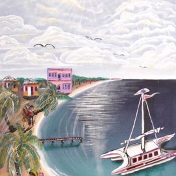 Pittura intitolato "Landing" da St.John, Opera d'arte originale