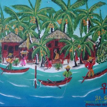 Painting titled "Together in Belize…" by St.John, Original Artwork