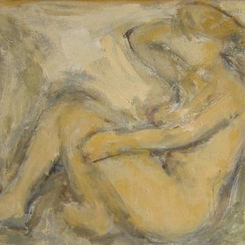 Painting titled "Nude" by Stojan Pačov, Original Artwork, Oil