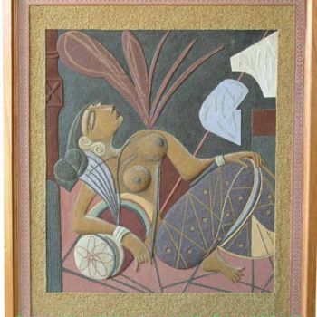 「Sleeping princess」というタイトルの絵画 Himantha Karunarathneによって, オリジナルのアートワーク