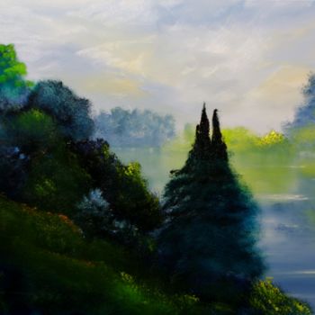 Peinture intitulée "Quill Lake" par David Snider, Œuvre d'art originale