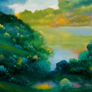 Painting titled "September Woods" by David Snider, Original Artwork