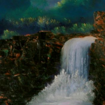 Pintura titulada "River Falls" por David Snider, Obra de arte original