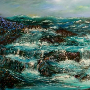 Painting titled "Ragged Island" by David Snider, Original Artwork, Oil