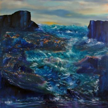 Painting titled "Rocky Cove" by David Snider, Original Artwork