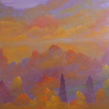 Malerei mit dem Titel "Autumn Mythscape" von David Snider, Original-Kunstwerk