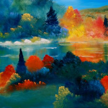 Painting titled "October" by David Snider, Original Artwork