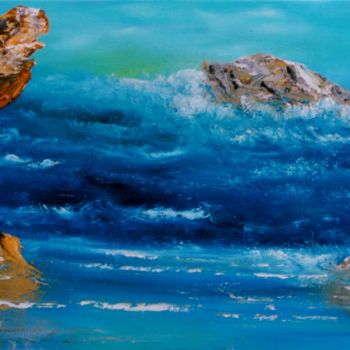 Painting titled "Deep Bay" by David Snider, Original Artwork, Oil