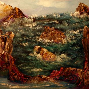 Painting titled "High Seas" by David Snider, Original Artwork, Oil