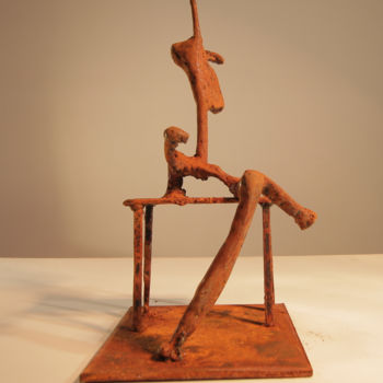 Escultura intitulada "Figure II" por Stoyan Zikov, Obras de arte originais, Metais