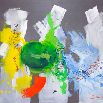 Malerei mit dem Titel "March - explosive c…" von Stoyan Zikov, Original-Kunstwerk, Öl