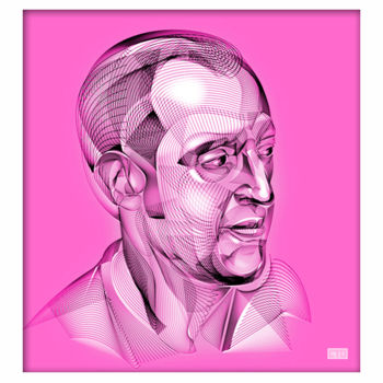 Arte digitale intitolato "portrait of Karim R…" da Alexander Stotsky, Opera d'arte originale, Lavoro digitale 2D