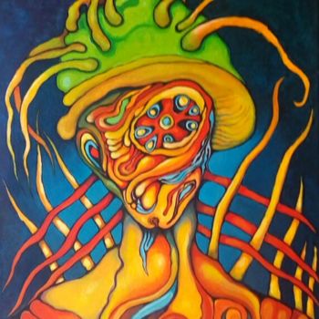 Painting titled "Head#1" by Michael Stransky, Original Artwork, Acrylic