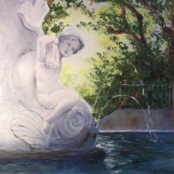 "la fontaine" başlıklı Tablo Géraldine Streichert tarafından, Orijinal sanat, Petrol