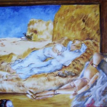 Painting titled "le repos chez Van G…" by Géraldine Streichert, Original Artwork, Oil