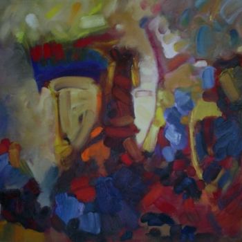 Painting titled "Двое" by Iulii Yuliy Streltsov Streltsov, Original Artwork, Oil