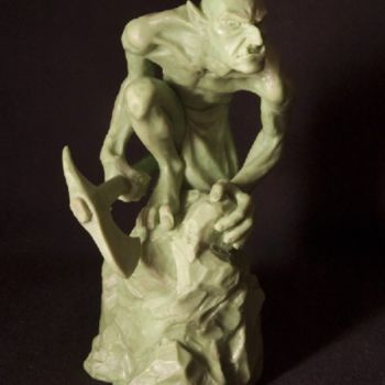 Скульптура под названием "тролль" - Strix, Подлинное произведение искусства