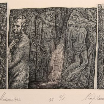 Printmaking titled "Michelandgelo" by Leonid Stroganov, Original Artwork, Other