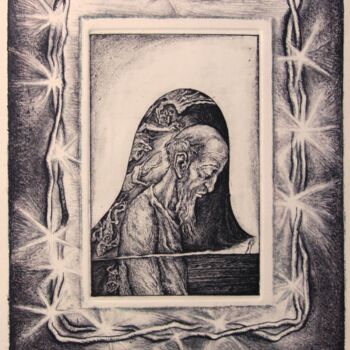 Printmaking titled "Saint Antonius. Ser…" by Leonid Stroganov, Original Artwork, Etching