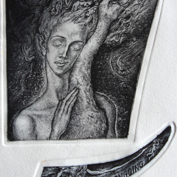 Gravures & estampes intitulée "Leda and the Swan.…" par Leonid Stroganov, Œuvre d'art originale, Eau-forte