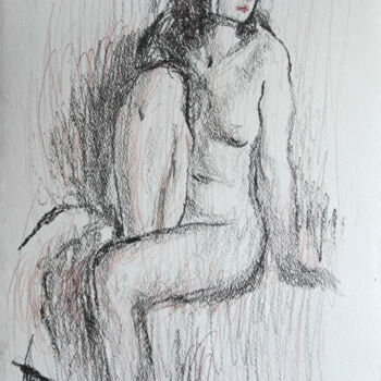 Nude girl. Drawing