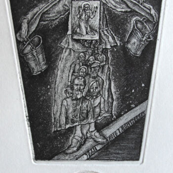 Incisioni, stampe intitolato "Russsia. Ex Libris" da Leonid Stroganov, Opera d'arte originale, Acquaforte