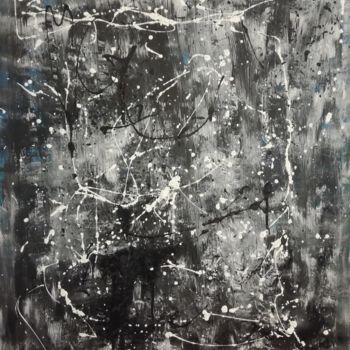 Painting titled "Noirceur" by Struup, Original Artwork, Acrylic