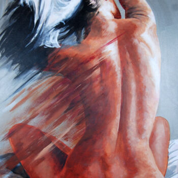 Картина под названием "After The Shower" - Stuart Dalby, Подлинное произведение искусства, Акрил