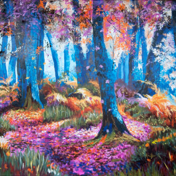Pintura titulada "Autumn Leaves" por Stuart Dalby, Obra de arte original, Acrílico