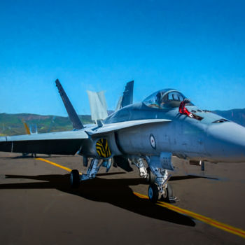 「FA18 Hornet」というタイトルの写真撮影 Stuart Rowによって, オリジナルのアートワーク, デジタル