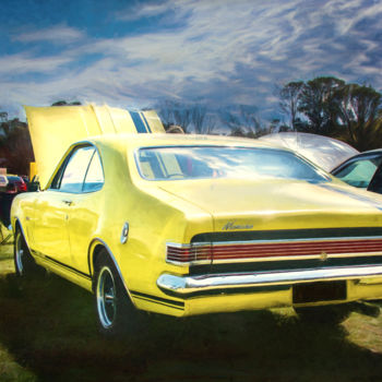 Photography titled "Yellow Holden HK Mo…" by Stuart Row, Original Artwork