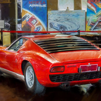 Fotografie getiteld "Red Lamborghini Mui…" door Stuart Row, Origineel Kunstwerk, Digitale fotografie