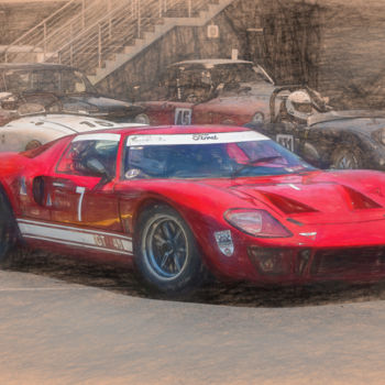Φωτογραφία με τίτλο "Red Ford GT40" από Stuart Row, Αυθεντικά έργα τέχνης, Ψηφιακή φωτογραφία