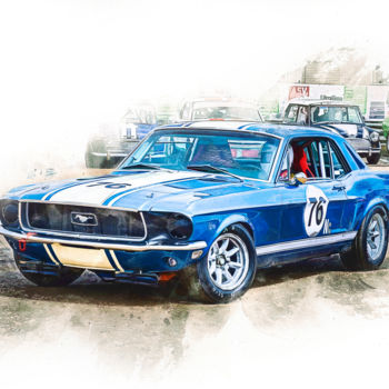 Photographie intitulée "1968 Mustang" par Stuart Row, Œuvre d'art originale, Photographie numérique