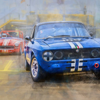제목이 "Blue Alfa Romeo GTV…"인 사진 Stuart Row로, 원작, 조작된 사진