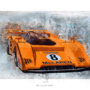 Photographie intitulée "Can-Am McLaren M8F" par Stuart Row, Œuvre d'art originale, Photographie manipulée