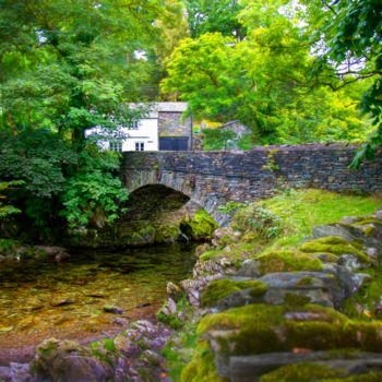 Fotografia intitulada "Ambleside Stone Bri…" por Stuart Row, Obras de arte originais, Fotografia digital