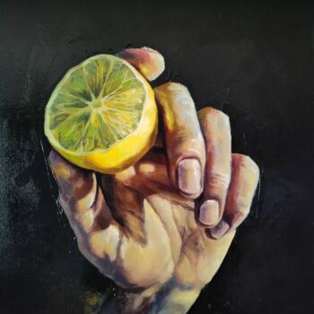 "Половинка лимона" başlıklı Tablo Варвара Долматова tarafından, Orijinal sanat, Petrol Ahşap Sedye çerçevesi üzerine monte e…