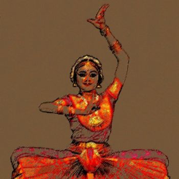 Arte digital titulada "Bharatanatyam -1-" por Studiocosmicmandala, Obra de arte original, Pintura Digital