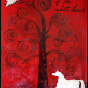 Painting titled "The White horse's d…" by Salvatore Palita, Original Artwork, Acrylic