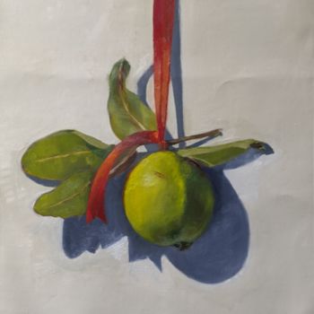 Schilderij getiteld "Hanging Guava" door Samiksha Gupta, Origineel Kunstwerk, Olie