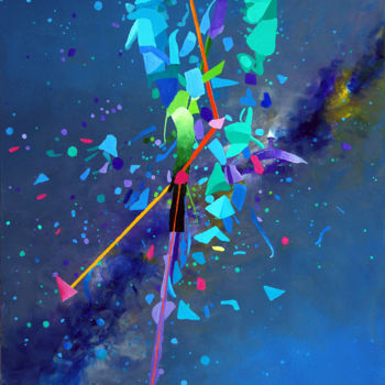 Pintura titulada "Constelação de Áries" por Tarcisio Costa, Obra de arte original, Acrílico