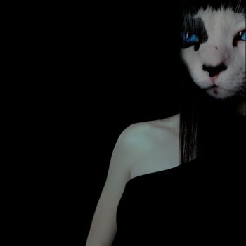 Digitale Kunst getiteld "The Discreet Cat" door Sir Gently, Origineel Kunstwerk, Digitaal Schilderwerk