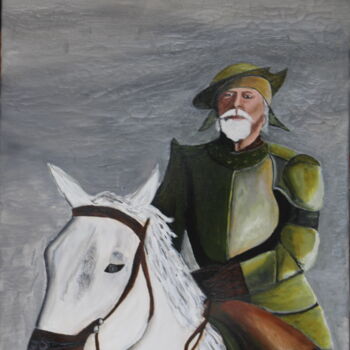 Malarstwo zatytułowany „Don Quichotte” autorstwa Francois Suard, Oryginalna praca, Akryl