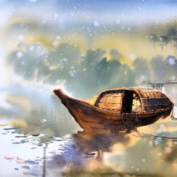 Peinture intitulée "The Pansi" par Subhajit Paul, Œuvre d'art originale, Aquarelle