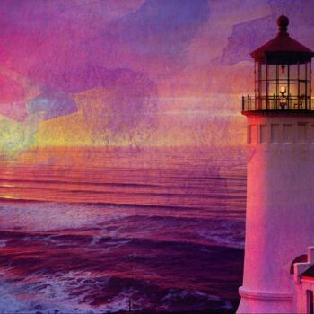 Painting titled "LIGHTHOUSE OIL PAIN…" by Subhendu Roy, Original Artwork, Oil