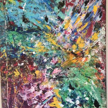 Painting titled "Fireworks" by Sublim By Nadoumi, Original Artwork, Acrylic