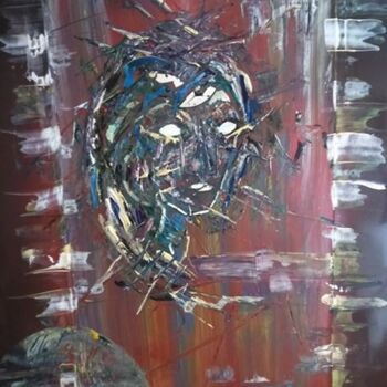 Painting titled "Icône" by Sublim By Nadoumi, Original Artwork, Acrylic