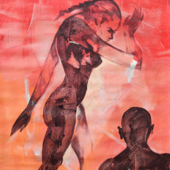 Painting titled "Love" by Subodh Apot, Original Artwork, Acrylic