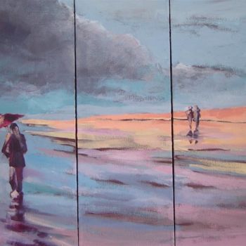 Картина под названием ""Sous la pluie 2"" - Catherine Suchocka, Подлинное произведение искусства, Другой
